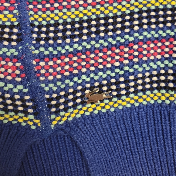 Vintage Lacoste Short Sleeve Rainbow 🌈 Sweater, Small - Picture 7 of 7